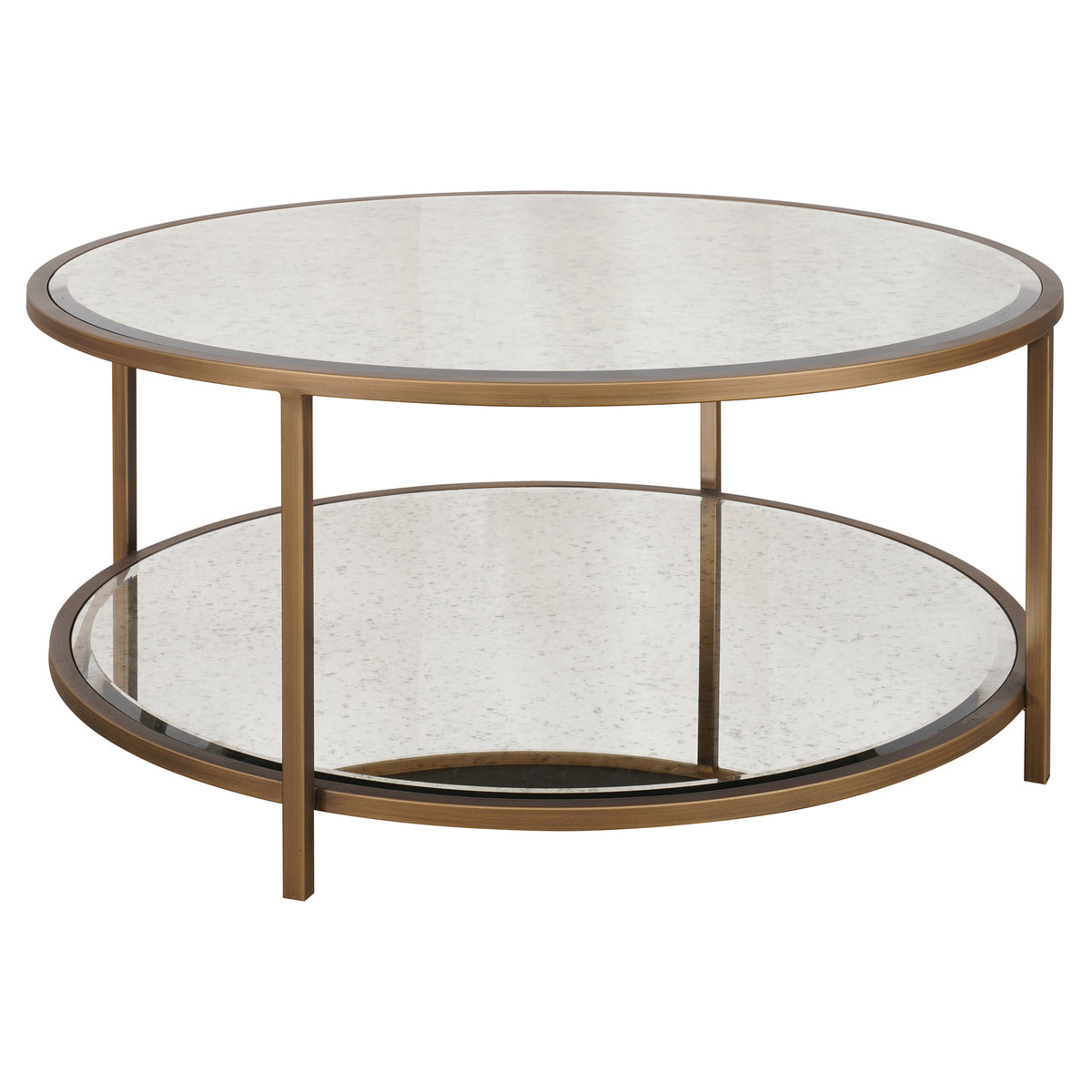 Savona Antique Brass Round Coffee Table