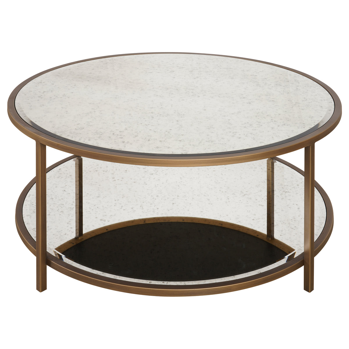 Savona Antique Brass Round Coffee Table