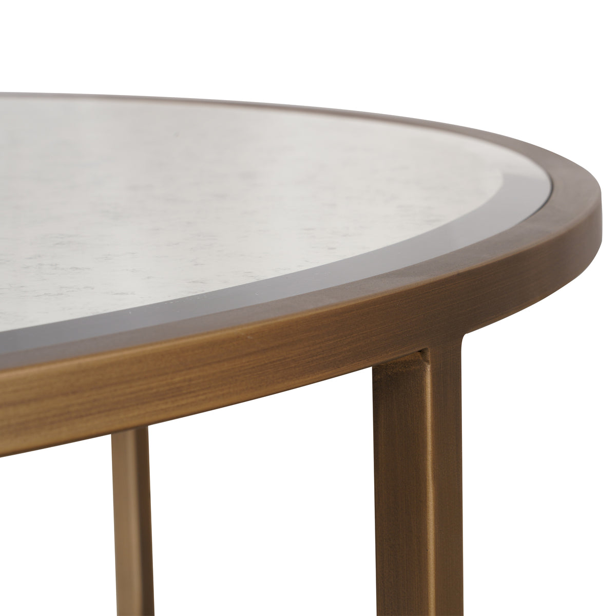 Savona Antique Brass Round Coffee Table