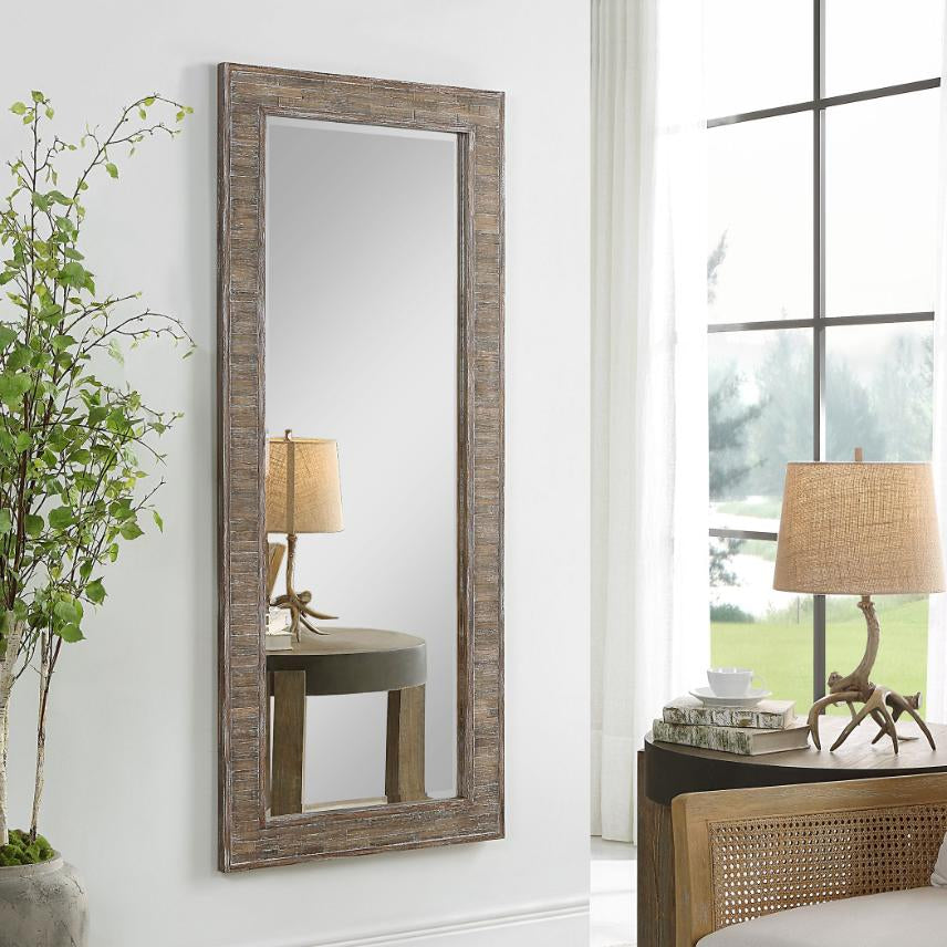 Amantea Distressed Wooden Tall Mirror