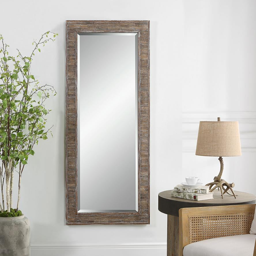 Amantea Distressed Wooden Tall Mirror