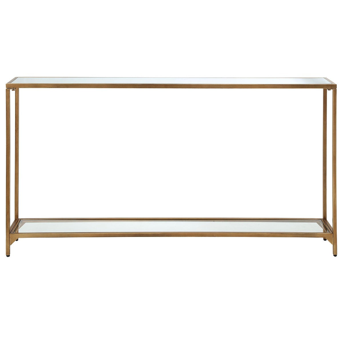 Vesta Slimline Console Gold Finish