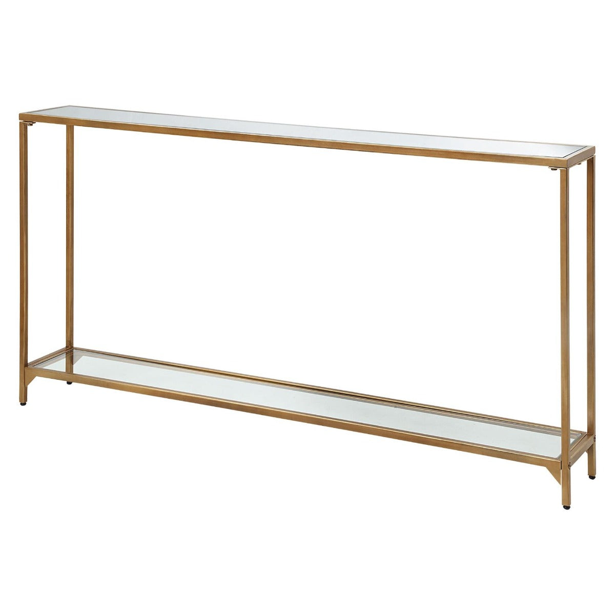 Vesta Slimline Console Gold Finish