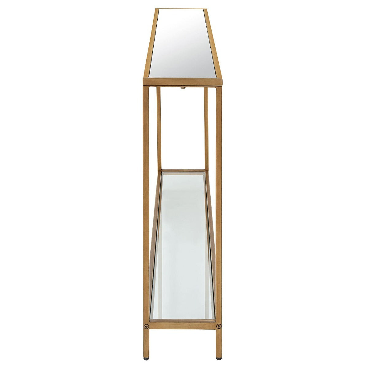Vesta Slimline Console Gold Finish