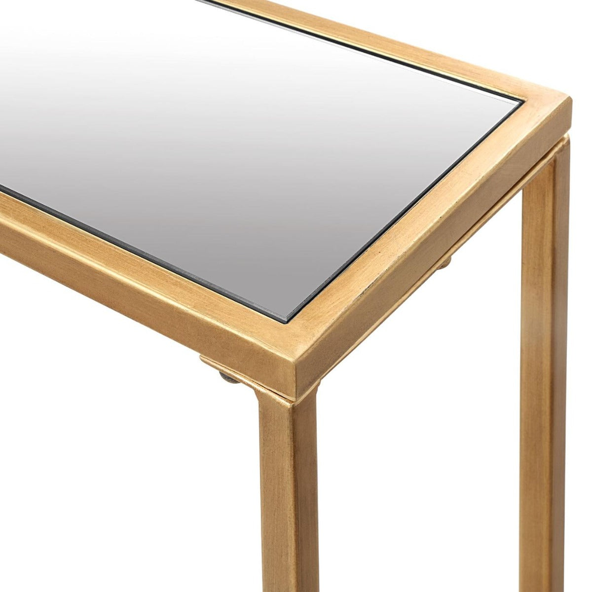 Vesta Slimline Console Gold Finish