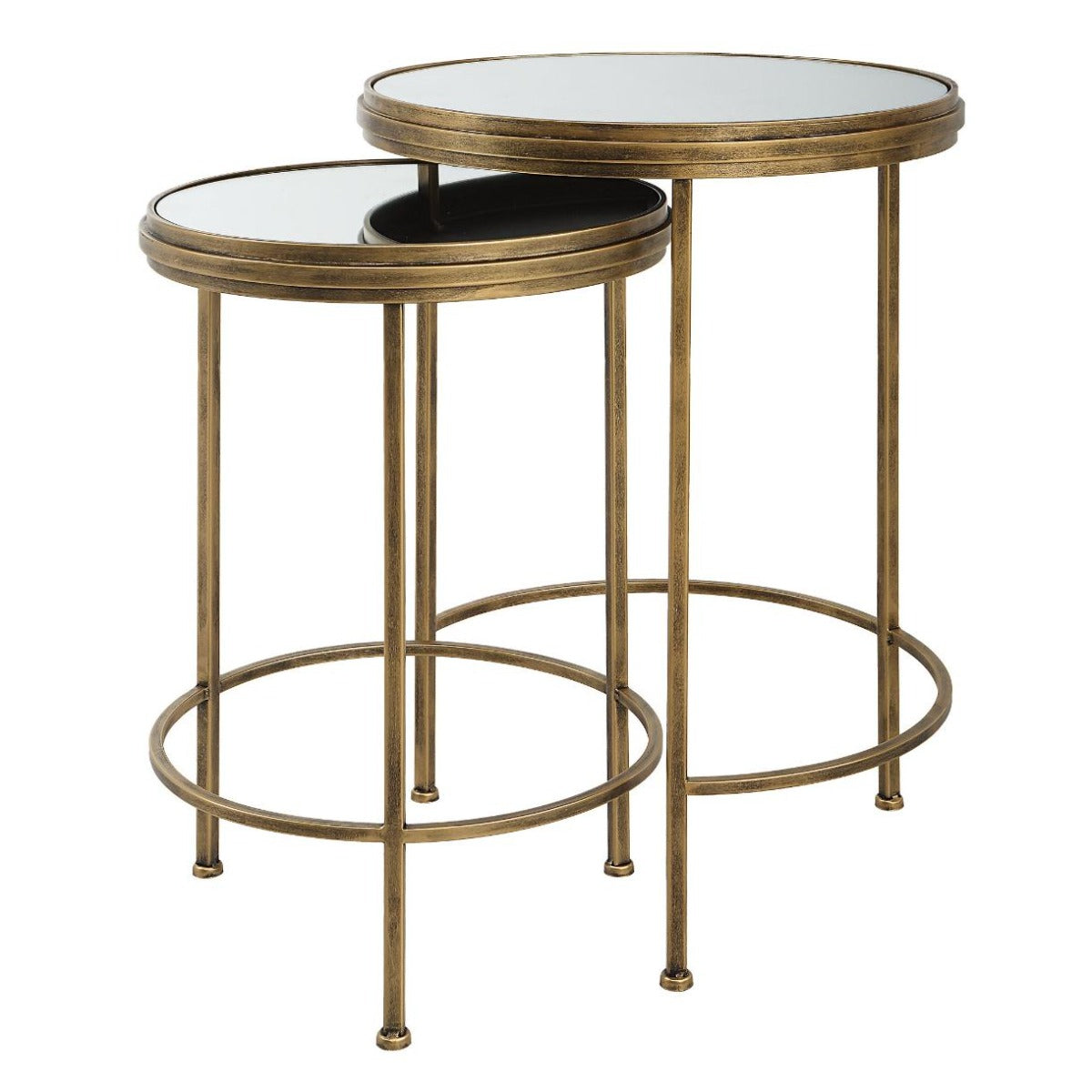 Gaeta Nesting Side Tables Brushed Gold