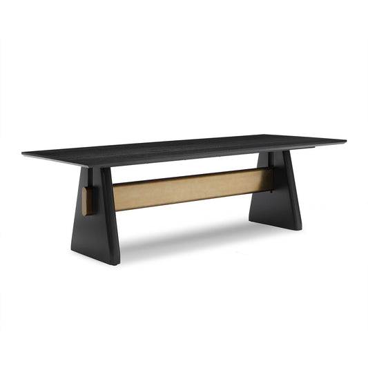 Liang & Eimil Walden Dining Table - Black Oak Veneer/Brushed Brass