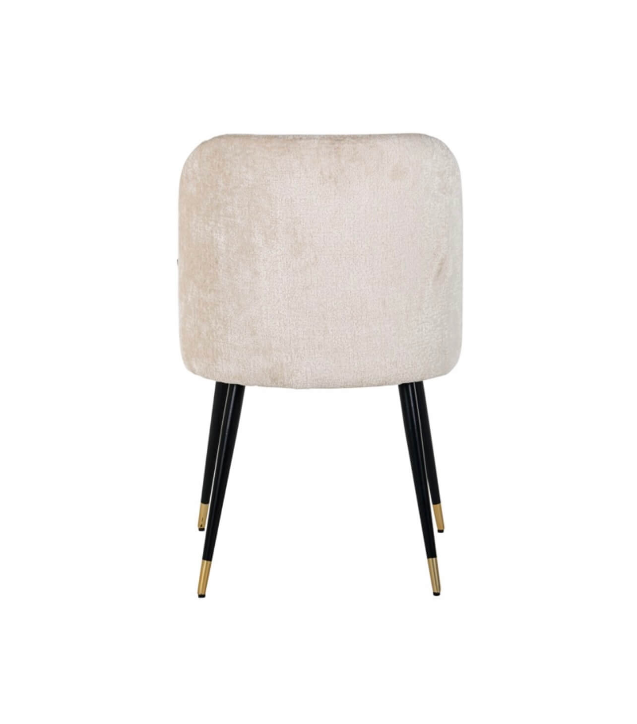 White Chenille Dining Chair