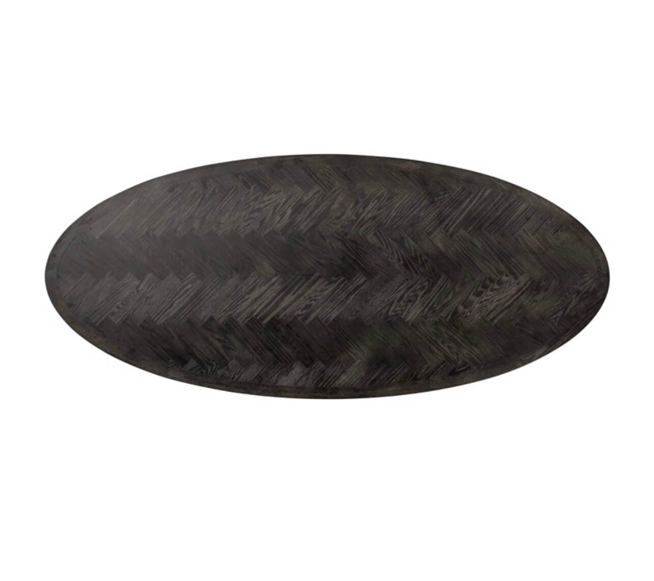 Black Herringbone Brass Dining Table 230
