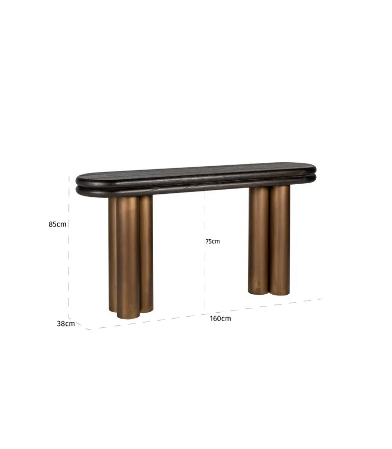 Black Rustic Console Table