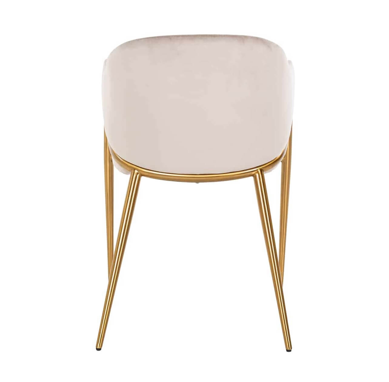 Luxury Brass & Mink Velvet Chair