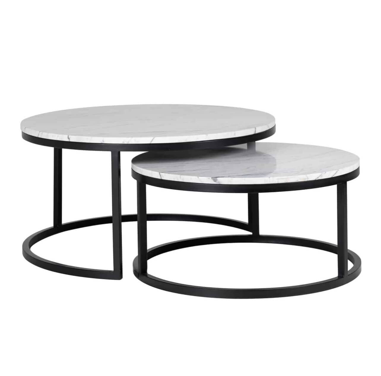 Carrara Marble Coffee table set 2