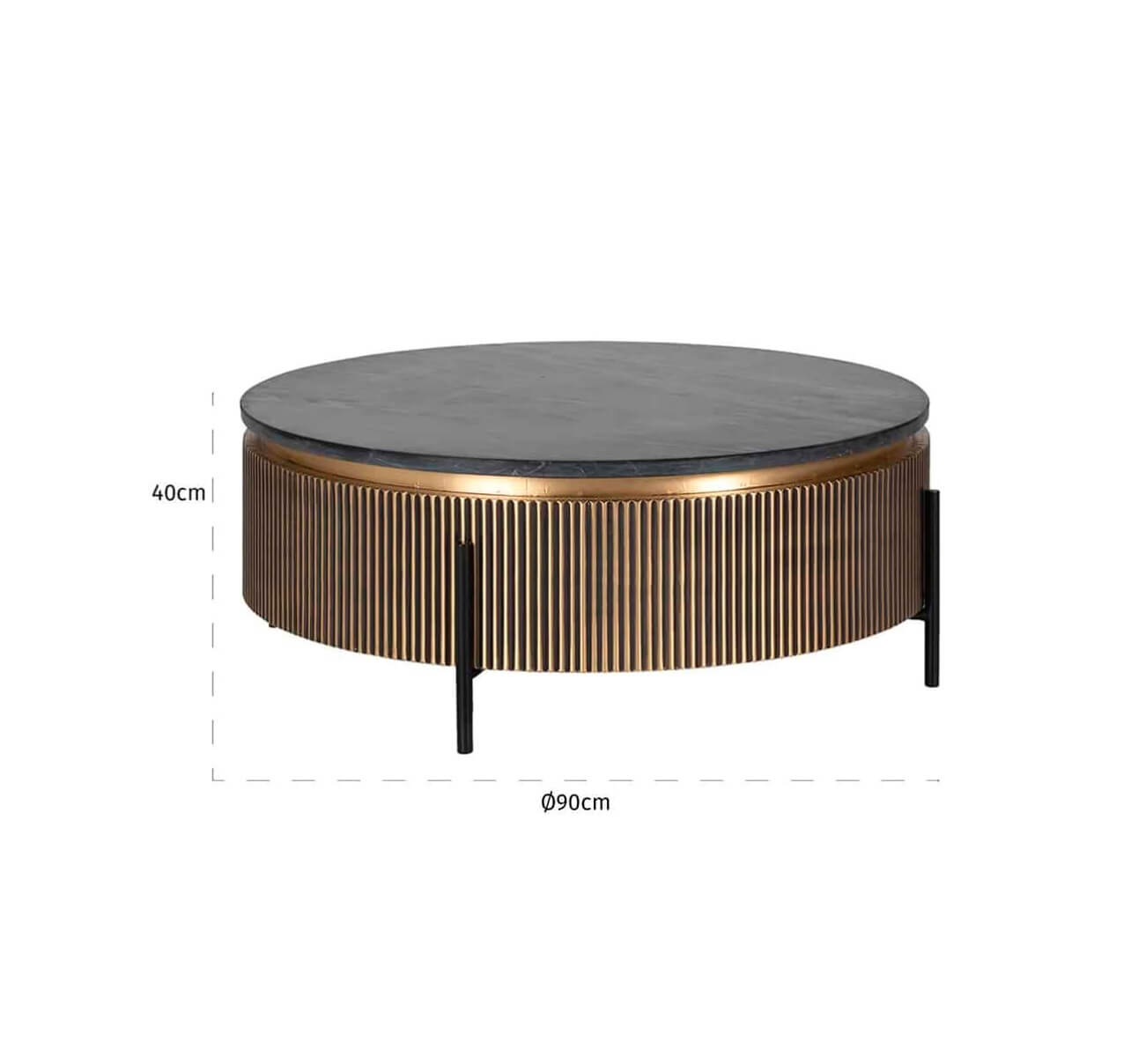 Coffee table Ironville 90Ø