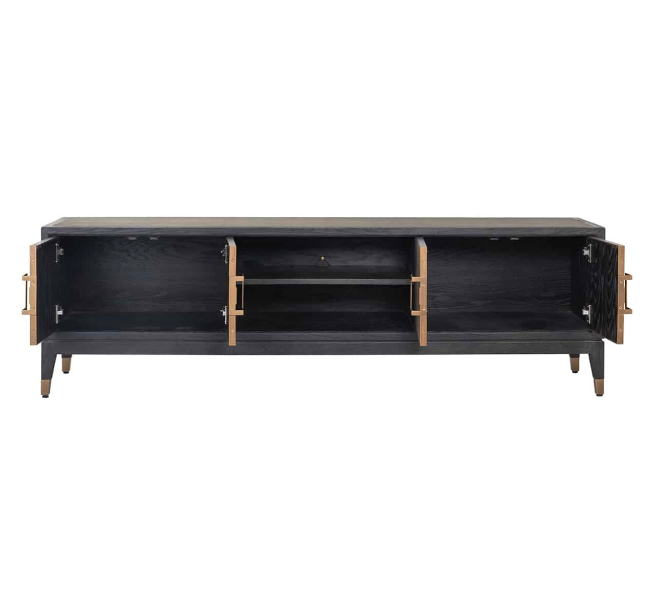 Textured Brass Trim Media Unit