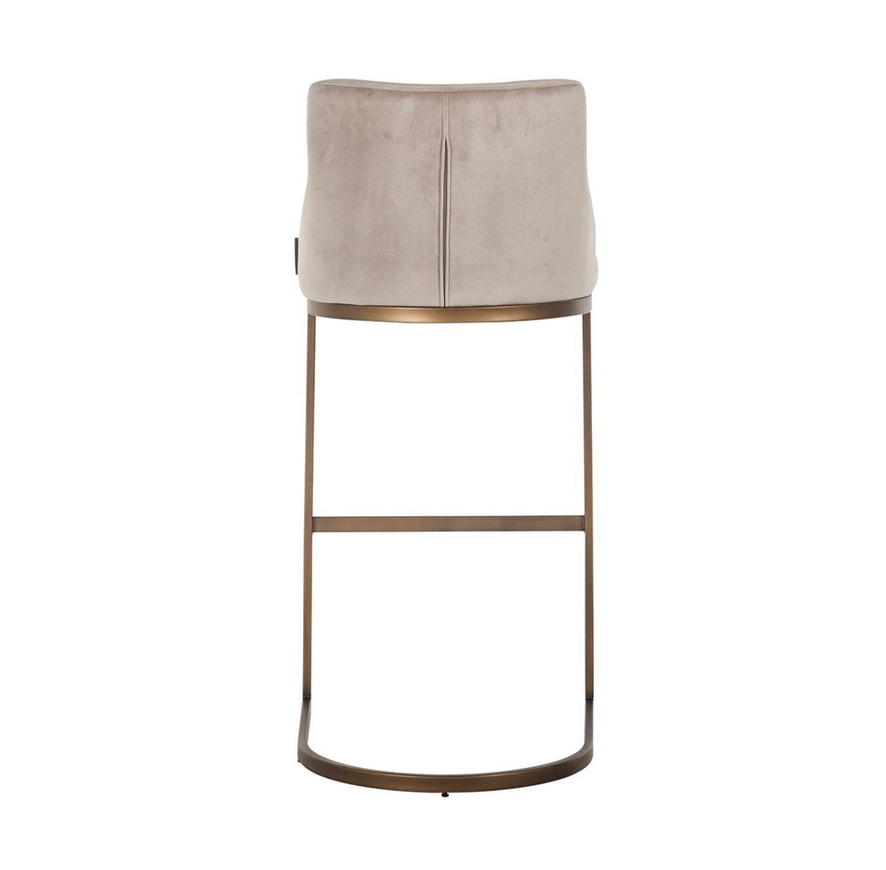 Mink Velvet Brass Bar Stool